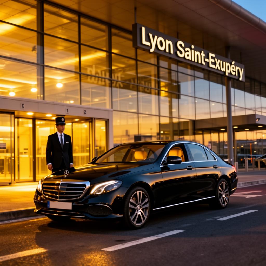 Chauffeur Mercedes à l'aéroport Lyon Saint-Exupéry